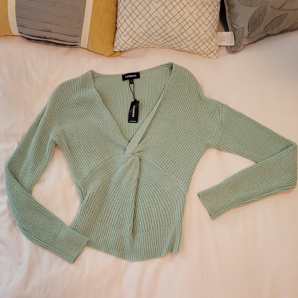 New Express Twist Front Sweatershirt